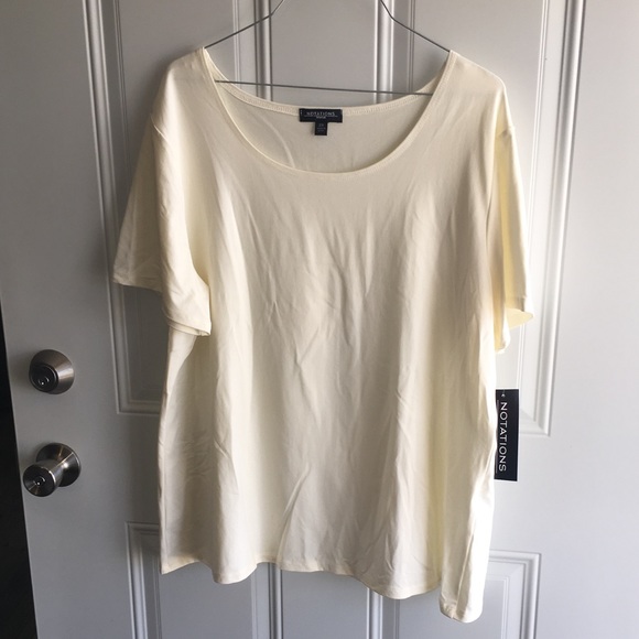 Notations Tops - NWT silky ivory 2X blouse